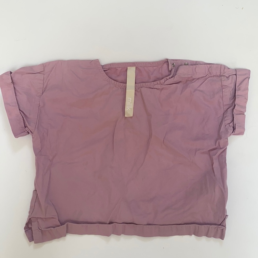 Millk kids clothing pink cotton tshirt 3T